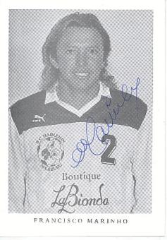 Francisco Marinho † 2014  BC Harlekin Augsburg &  Brasilien  WM 1974  Fußball Autogrammkarte  original signiert 