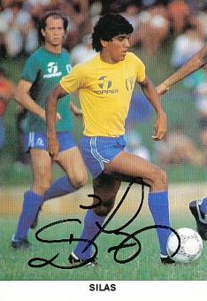 Paulo Silas  Brasilien  Brasilien  WM 1990  Fußball Autogrammkarte  original signiert 
