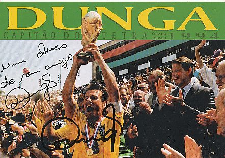 Carlos Dunga   Brasilien  Weltmeister WM 1994  Fußball Autogrammkarte  original signiert 
