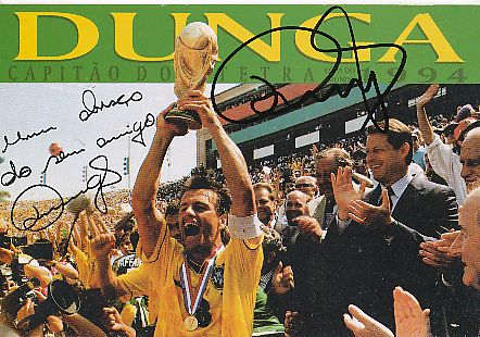 Carlos Dunga   Brasilien  Weltmeister WM 1994  Fußball Autogrammkarte  original signiert 