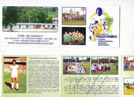 Valdomiro   Brasilien  WM 1974  Fußball Autogrammkarte  original signiert 