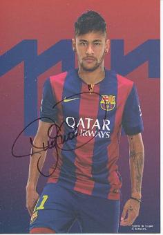 Neymar   FC Barcelona &  Brasilien   Fußball Autogrammkarte  original signiert 