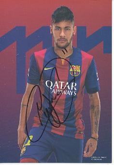 Neymar   FC Barcelona &  Brasilien   Fußball Autogrammkarte  original signiert 