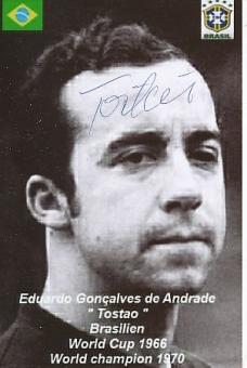Tostao   Brasilien Weltmeister WM 1970  Fußball Autogramm Foto original signiert 