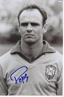 Pepe Brasilien Weltmeister WM 1958 & 1962   Fußball Autogramm Foto original signiert 