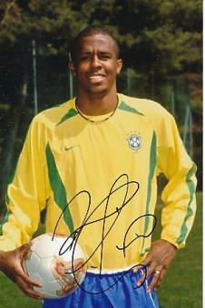 Roque Junior  Brasilien Weltmeister WM 2002   Fußball Autogramm Foto original signiert 
