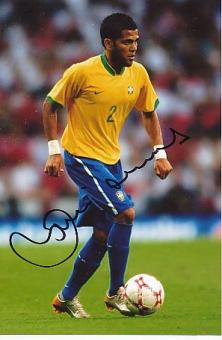 Dani Alves   Brasilien WM 2014  Fußball Autogramm Foto original signiert 