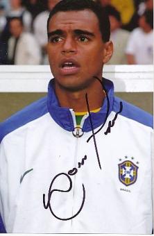 Denilson   Brasilien Weltmeister WM 2002  Fußball Autogramm Foto original signiert 