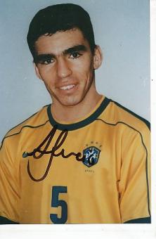 Lucio  Brasilien Weltmeister WM 2002  Fußball Autogramm Foto original signiert 