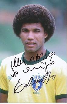 Edevaldo Brasilien WM 1982   Fußball Autogramm Foto original signiert 