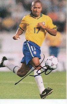 Ze Roberto   Brasilien Weltmeister WM 2002  Fußball Autogramm Foto original signiert 