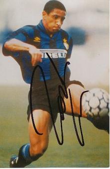 Roberto Carlos  Inter Mailand & Brasilien Weltmeister WM 2002  Fußball Autogramm Foto original signiert 