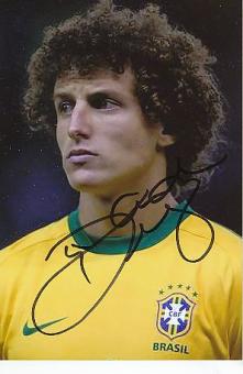 David Luiz   Brasilien WM 2014  Fußball Autogramm Foto original signiert 