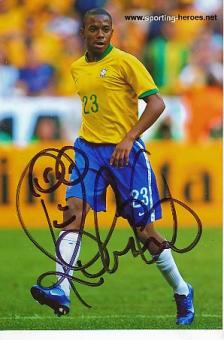 Robinho   Brasilien  WM 2006  Fußball Autogramm Foto original signiert 