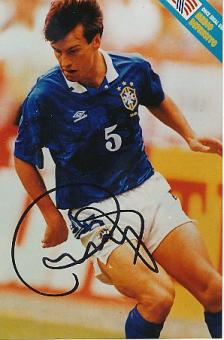 Carlos Dunga Brasilien Weltmeister WM 1994  Fußball Autogramm Foto original signiert 