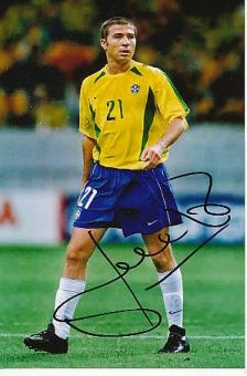 Luizao  Brasilien Weltmeister WM 2002  Fußball Autogramm Foto original signiert 