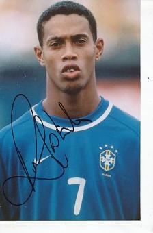 Ronaldinho   Brasilien Weltmeister WM 2002   Fußball Autogramm Foto original signiert 