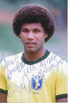 Edevaldo Brasilien WM 1982  Fußball Autogramm Foto original signiert 