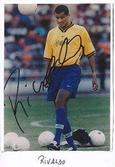 Rivaldo Brasilien Weltmeister WM 2002  Fußball Autogramm Bild original signiert 