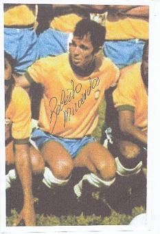 Roberto Miranda  Brasilien Weltmeister WM 1970   Fußball Autogramm Blatt original signiert 