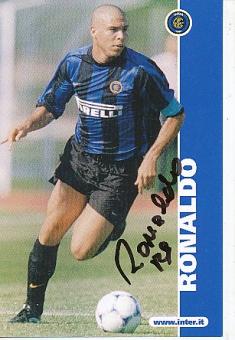 Ronaldo   Inter Mailand & Brasilien  Weltmeister WM 2002  Fußball Autogrammkarte  original signiert 