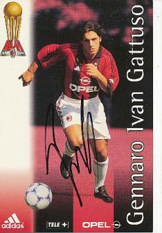 Gennaro Gattuso  AC Mailand  Fußball Autogrammkarte  original signiert 