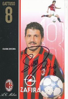 Gennaro Gattuso  AC Mailand  Fußball Autogrammkarte  original signiert 