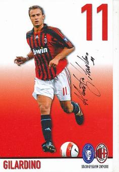 Alberto Gilardino  AC Mailand  Fußball Autogrammkarte  original signiert 