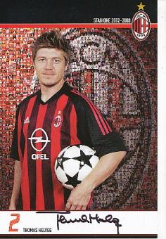 Thomas Helveg  AC Mailand  Fußball Autogrammkarte  original signiert 