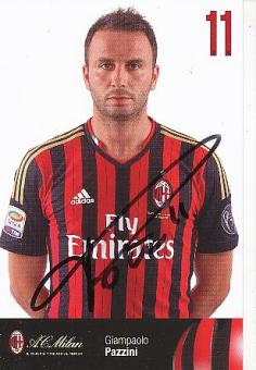 Giampaolo Pazzini  AC Mailand  Fußball Autogrammkarte  original signiert 