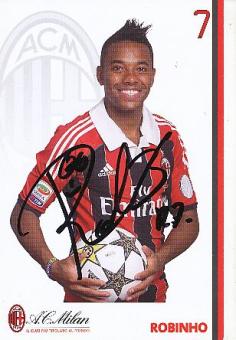 Robinho  AC Mailand  Fußball Autogrammkarte  original signiert 