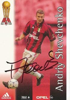 Andriy Shevchenko  AC Mailand  Fußball Autogrammkarte  original signiert 