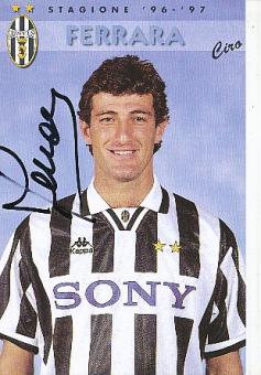 Ciro Ferrara  Juventus Turin  Fußball Autogrammkarte  original signiert 