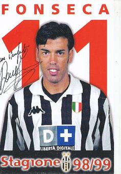 Daniel Fonseca  Juventus Turin  Fußball Autogrammkarte  original signiert 