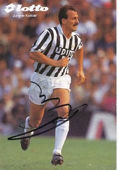 Jürgen Kohler   Juventus Turin  Fußball Autogrammkarte  original signiert 