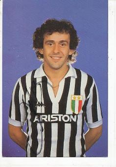 Michel Platini  Juventus Turin  Fußball Autogrammkarte  original signiert 