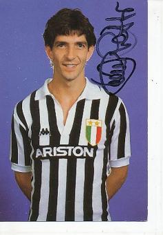 Paolo Rossi † 2020  Juventus Turin  Fußball Autogrammkarte  original signiert 
