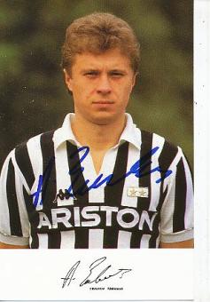 Aleksandr Zavarov  Juventus Turin  Fußball Autogrammkarte  original signiert 