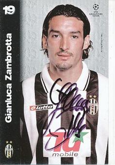 Gianluca Zambrotta  Juventus Turin  Fußball Autogrammkarte  original signiert 