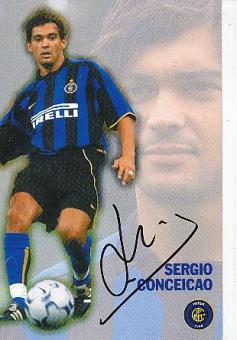 Sergio Conceicao   Inter Mailand   Fußball Autogrammkarte original signiert 