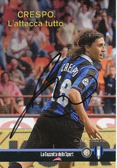 Hernan Crespo   Inter Mailand   Fußball Autogrammkarte original signiert 