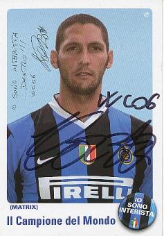 Marco Materazzi  Inter Mailand   Fußball Autogrammkarte original signiert 