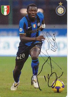 Sulley Ali Muntari  Inter Mailand   Fußball Autogrammkarte original signiert 