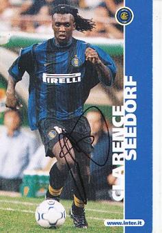 Clarence Seedorf   Inter Mailand   Fußball Autogrammkarte original signiert 
