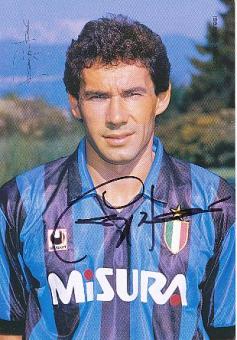 Giuseppe Baresi   Inter Mailand   Fußball Autogrammkarte original signiert 