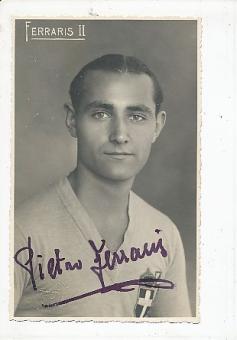 Pietro Ferraris † 1991  Weltmeister WM 1938  Italien Fußball Autogrammkarte original signiert 