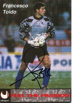 Francesco Toldo  Uhlsport  Italien Fußball Autogrammkarte original signiert 