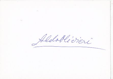Aldo Olivieri † 2001  Italien  Weltmeister WM 1938 Fußball Autogramm Karte original signiert 