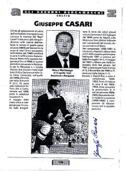 Giuseppe Casari † 2013 Italien WM 1950  Fußball Autogramm Blatt original signiert 