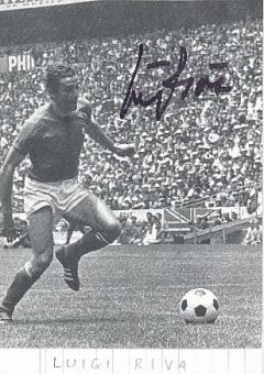 Luigi „Gigi“ Riva Italien WM 1970  Fußball Autogramm Bild original signiert 